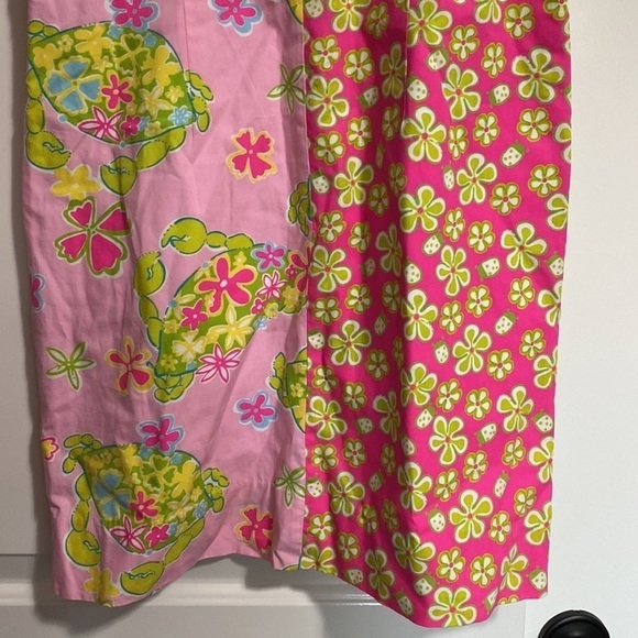 Lilly Pulitzer Gidget Pink Sands Dress Crab Flower Pink Yellow Size 4 - Picture 4 of 10